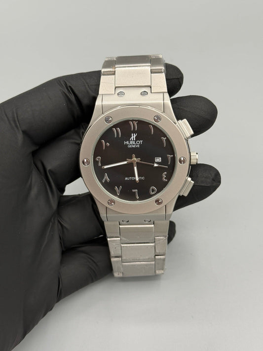 HB Geneve Arabic Numerals Stainless Steel