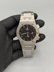 HB Geneve Arabic Numerals Stainless Steel