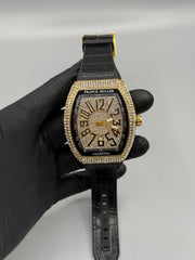 F. Muller Stone Black Leather Strap
