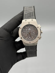 HB Geneve Chrono Style Leather Strap
