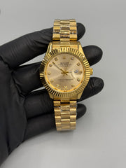 RLX Oysters Perpetual Datejust Gold Chain Watch