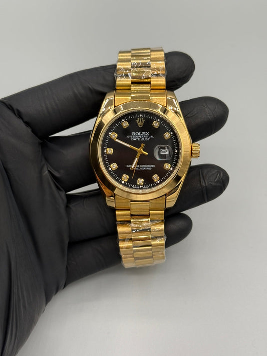 RLX Oysters Perpetual Datejust Gold Chain Watch