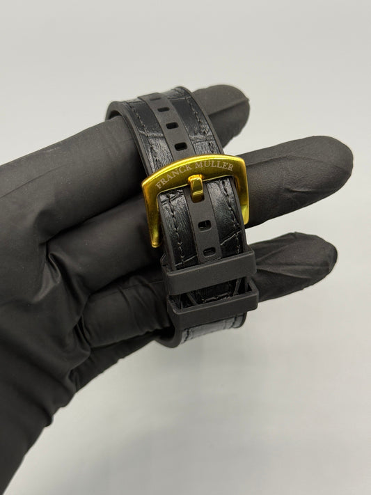 F. Muller Stone Black Leather Strap